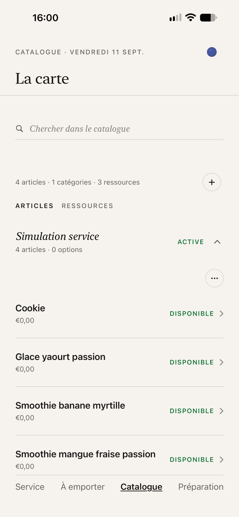 Catalogue de l’application Mercury sur iPhone