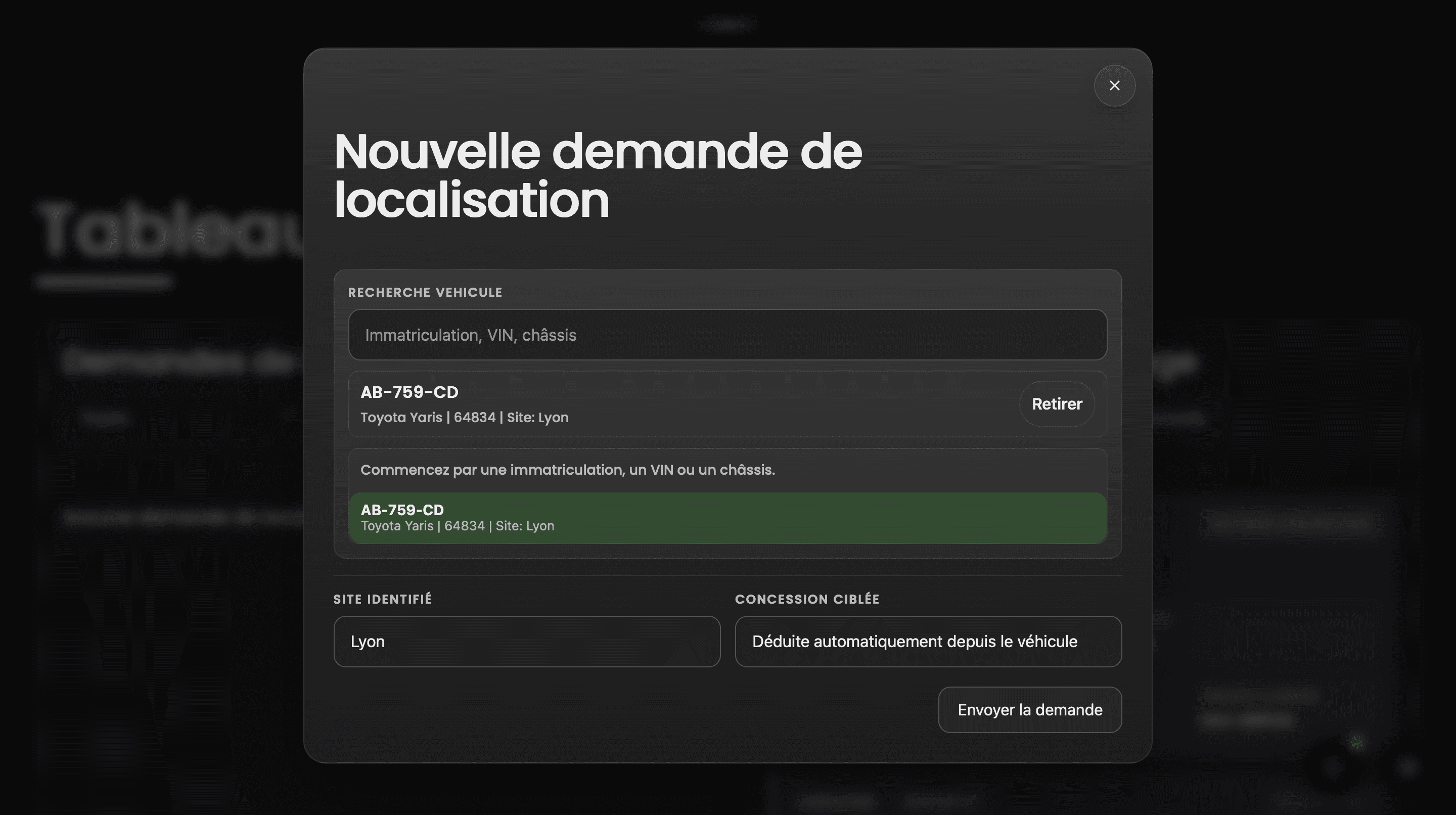Saturn — localisation de véhicule