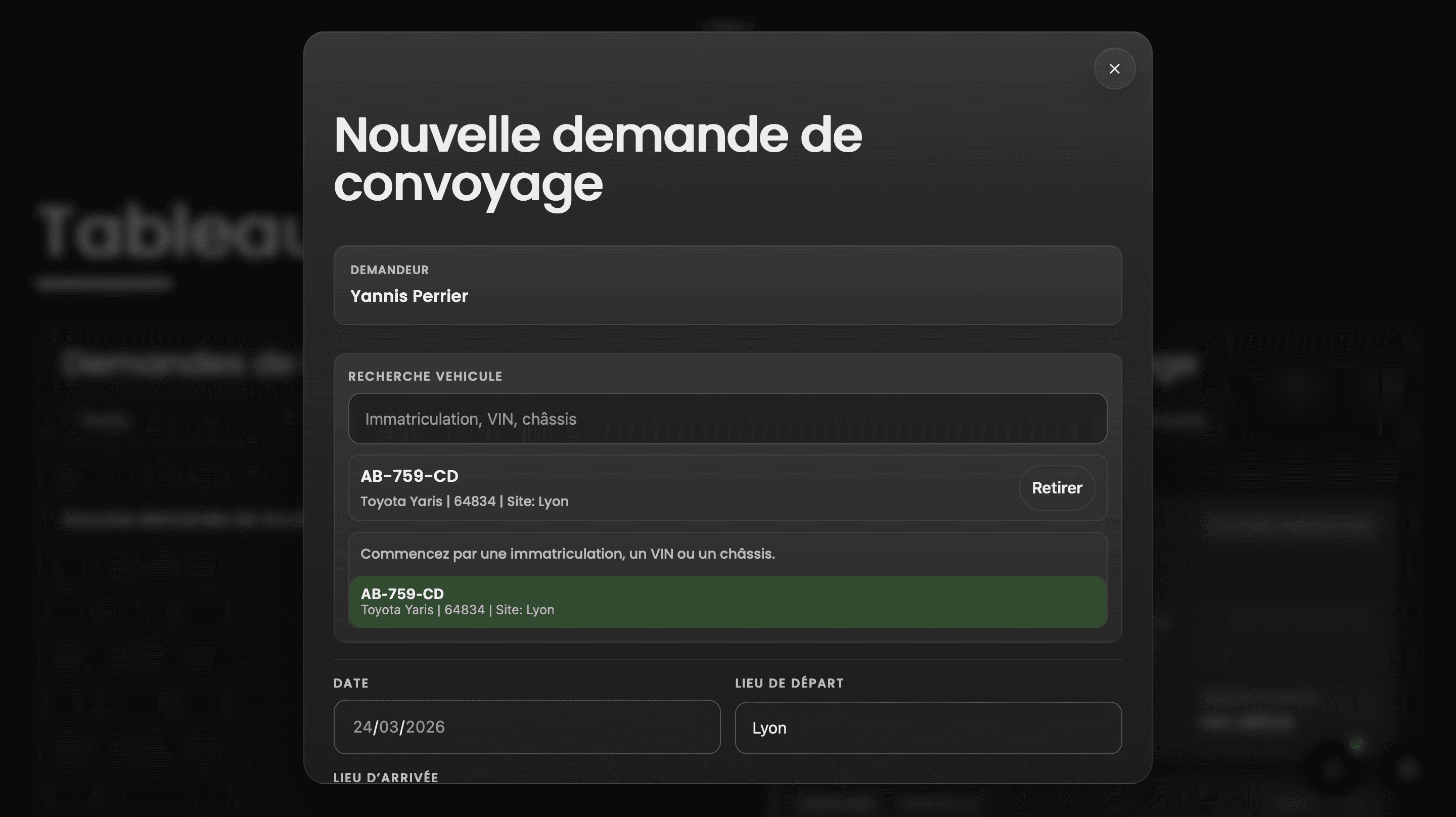 Saturn — interface de connexion